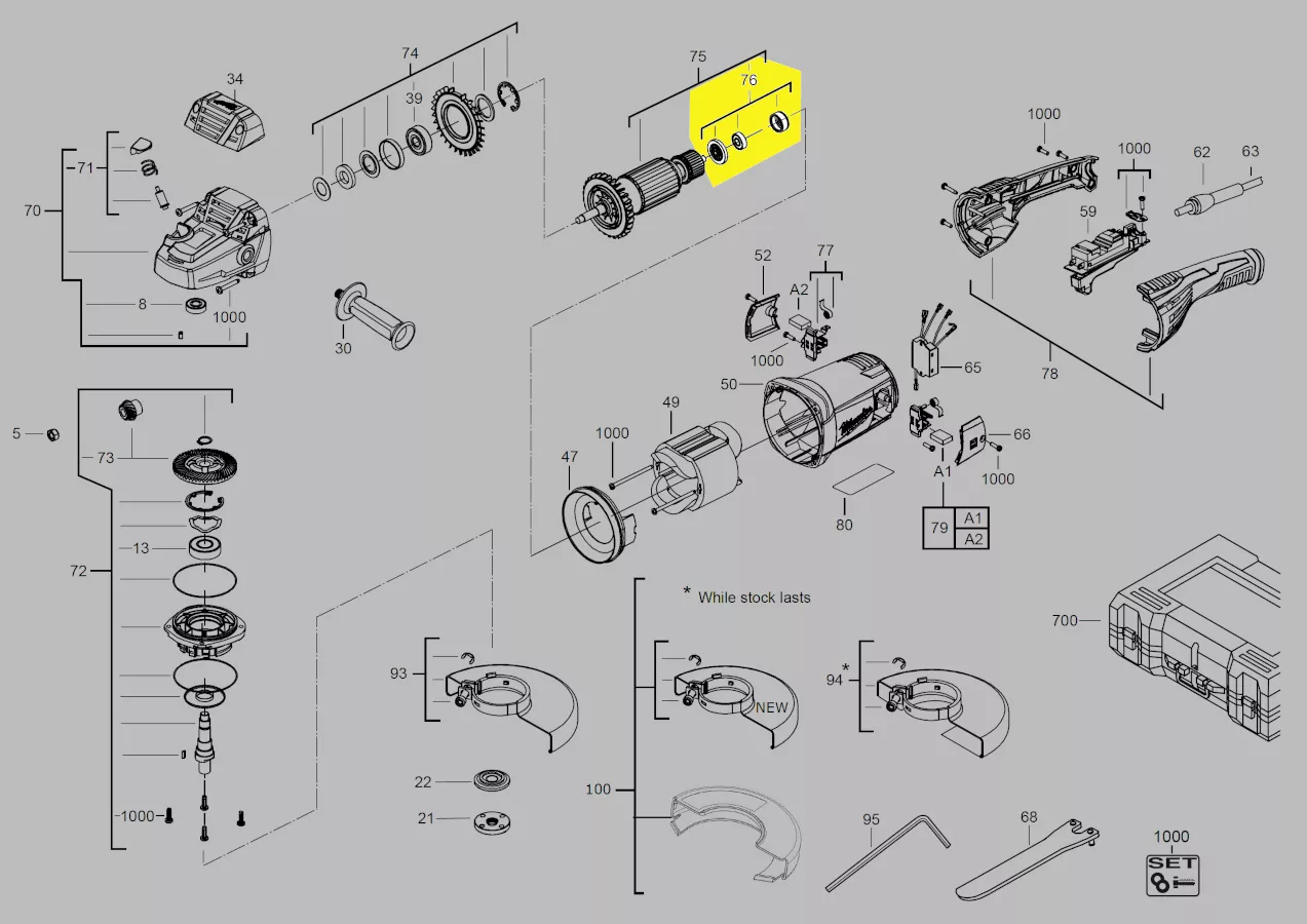 set roulement réf. 4931441101 Milwaukee